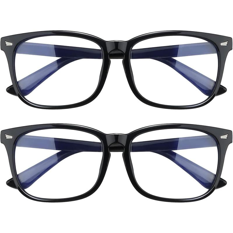 2-Pack Blue Light Blocking Glasses for Men and Women - Computer Eye Protection
