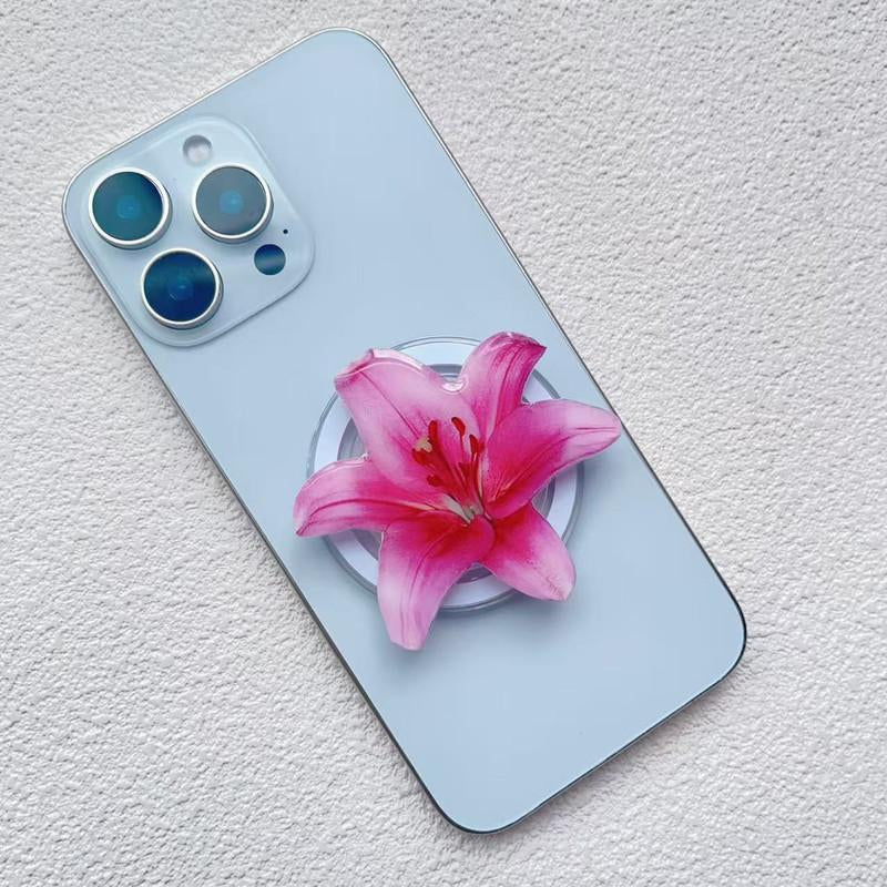Orchid Acrylic Drop Glue Mobile Phone Holder Desktop Folding Portable Orchid Mobile Phone Grip HN124