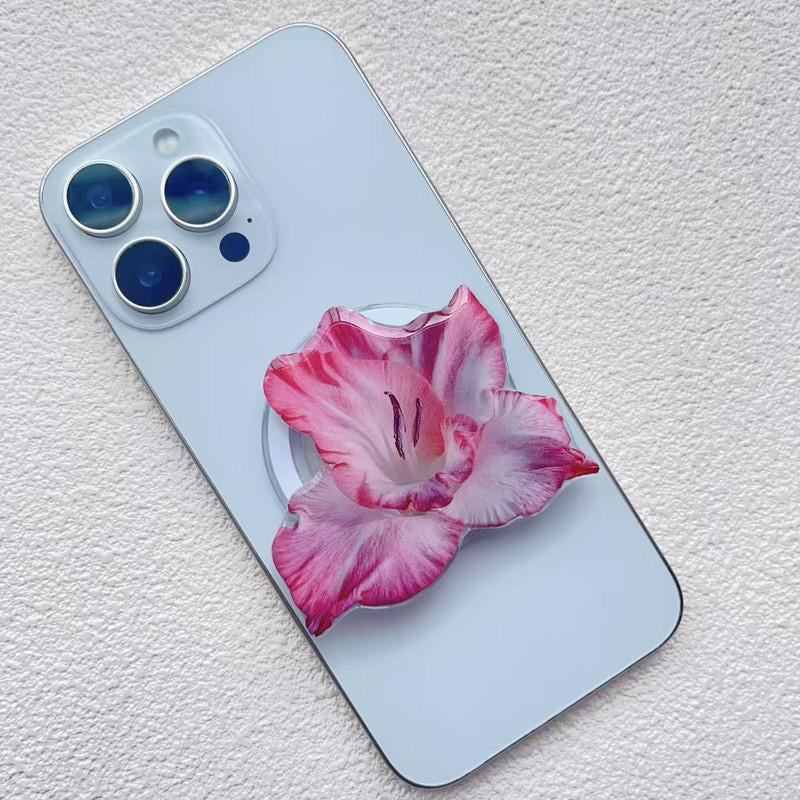 Orchid Acrylic Drop Glue Mobile Phone Holder Desktop Folding Portable Orchid Mobile Phone Grip HN124