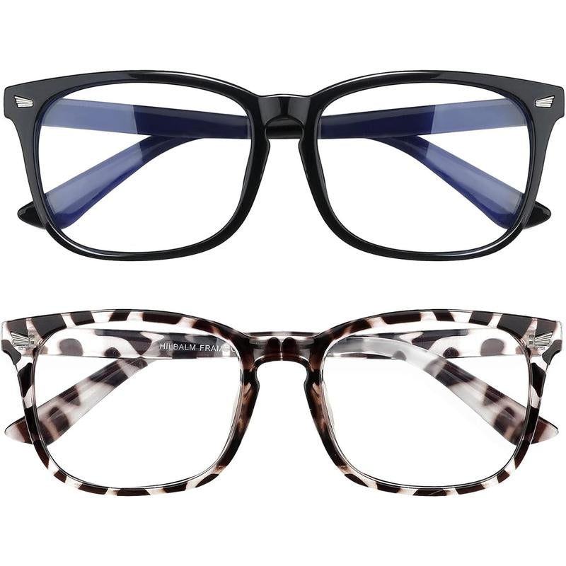2-Pack Blue Light Blocking Glasses for Men and Women - Computer Eye Protection