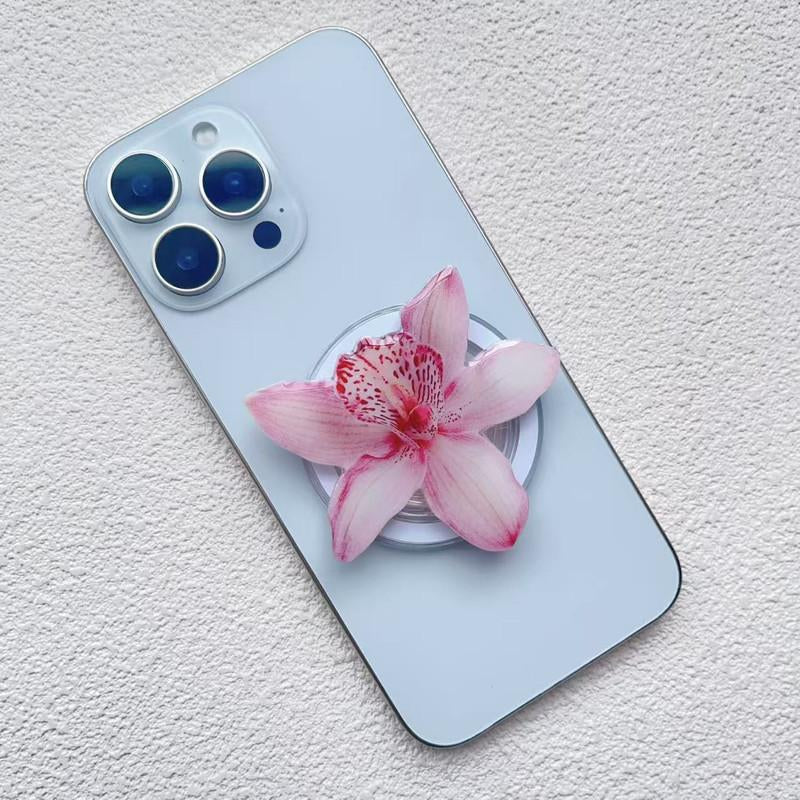 Orchid Acrylic Drop Glue Mobile Phone Holder Desktop Folding Portable Orchid Mobile Phone Grip HN124