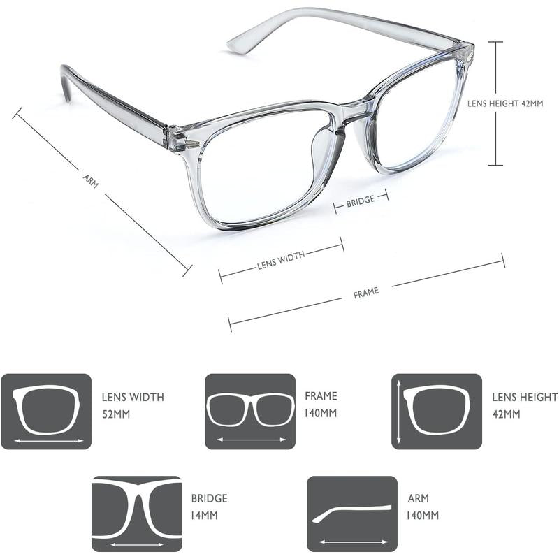 2-Pack Blue Light Blocking Glasses for Men and Women - Computer Eye Protection