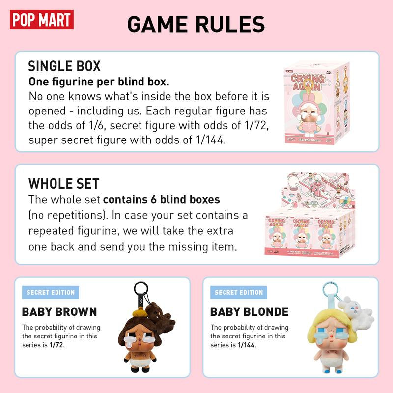 CRYBABY Crying Again Series - Vinyl Face Plush Blind Box Mystery Collection