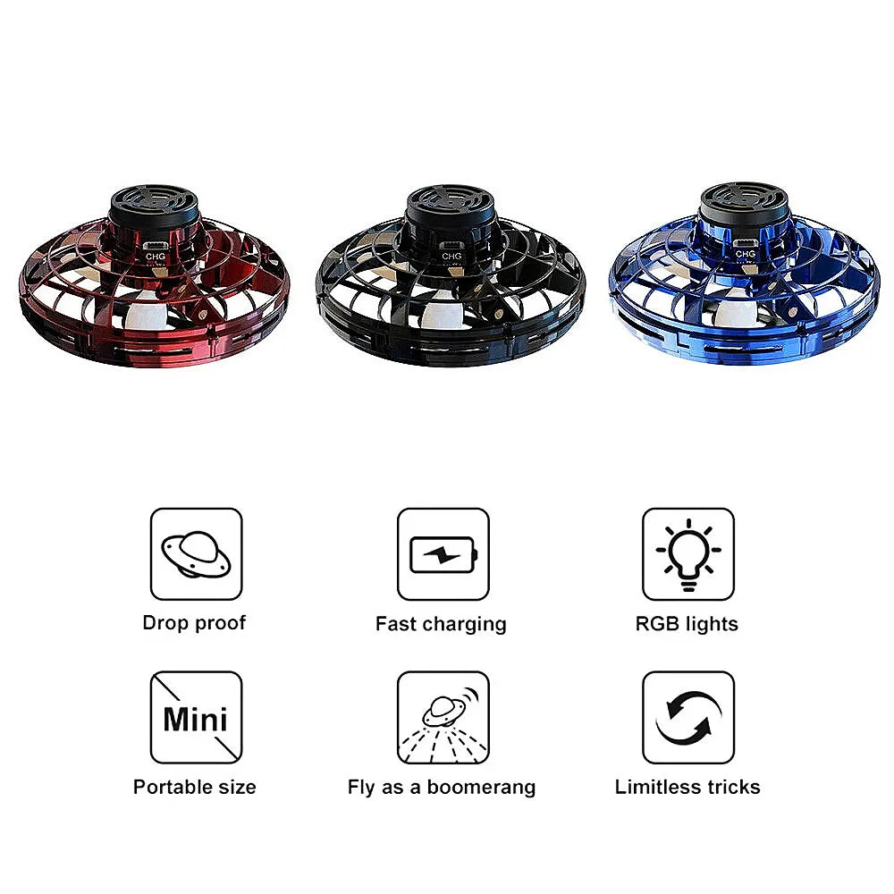 Flynova Mini UFO Flying Spinner Flyorb Fly Spinner Drone Toys for Kids Children Adult Dropshipping