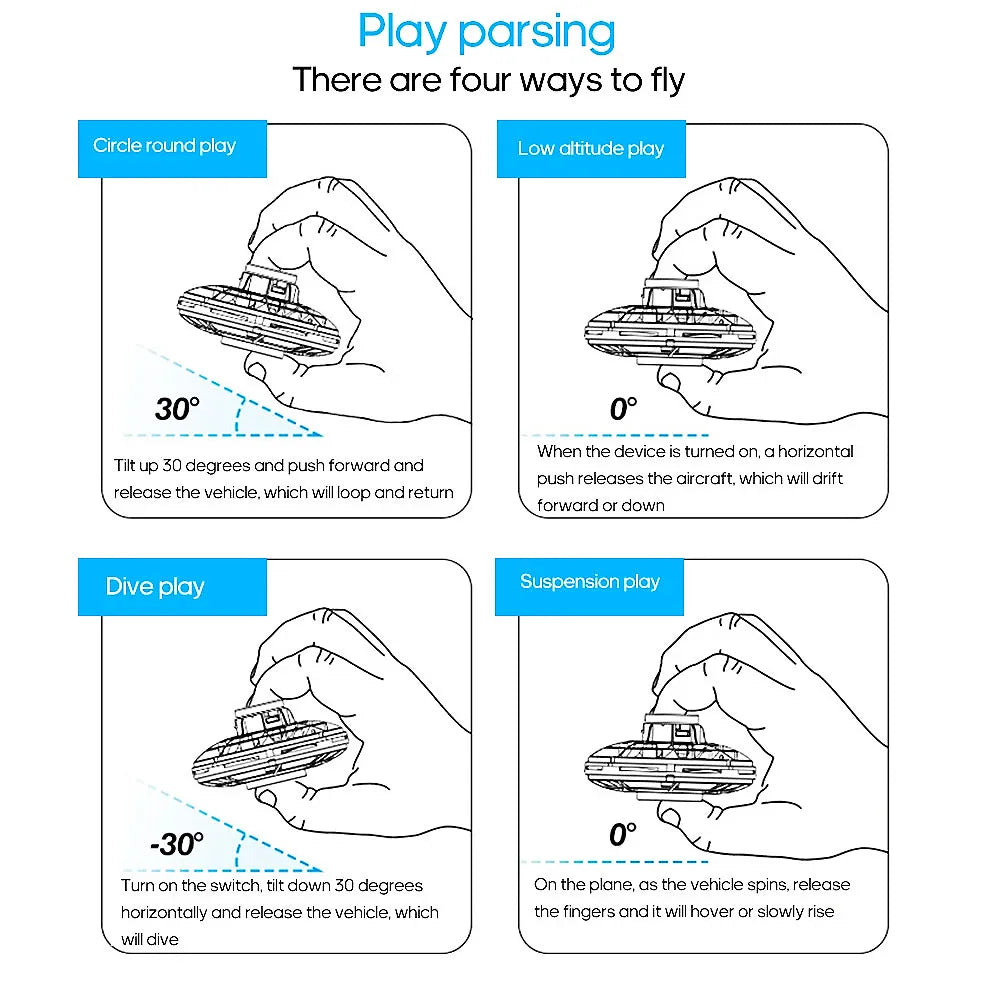 Flynova Mini UFO Flying Spinner Flyorb Fly Spinner Drone Toys for Kids Children Adult Dropshipping