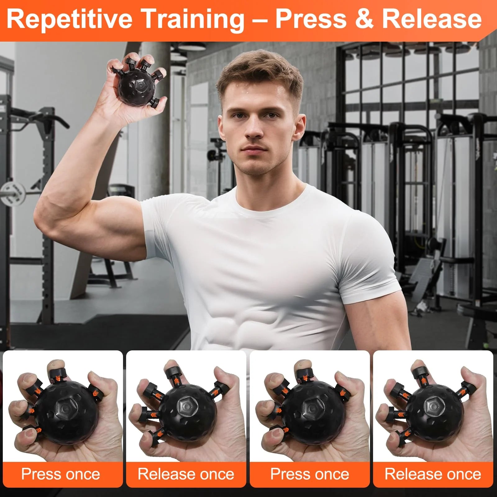 Finger Grip Strengthener, 2025 Upgrade Hand Gripper Strengthener, New Hand Grip Strengthener Finger Exerciser Gripper Tool, Sili