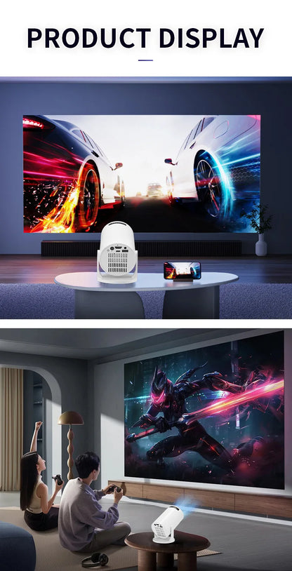 P30 PRO Smart Mini Projector – Android 14, WiFi 6, BT 5.0, 4K Supported, 1280×720P, Portable Home & Outdoor Theater