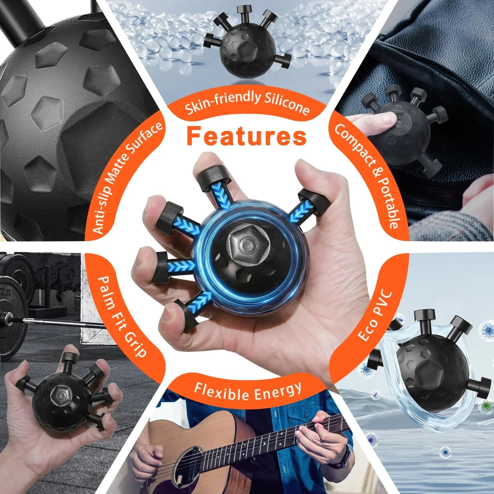 Finger Grip Strengthener, 2025 Upgrade Hand Gripper Strengthener, New Hand Grip Strengthener Finger Exerciser Gripper Tool, Sili