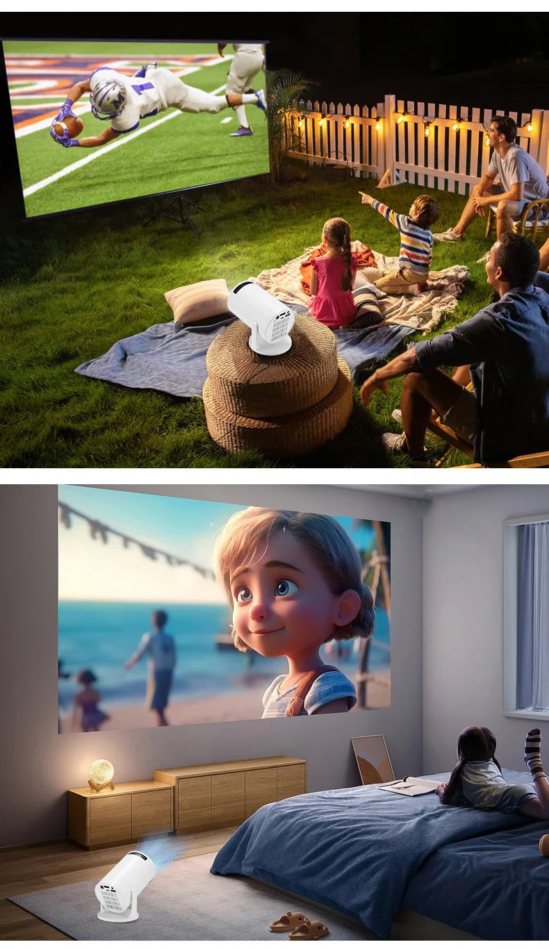 P30 PRO Smart Mini Projector – Android 14, WiFi 6, BT 5.0, 4K Supported, 1280×720P, Portable Home & Outdoor Theater