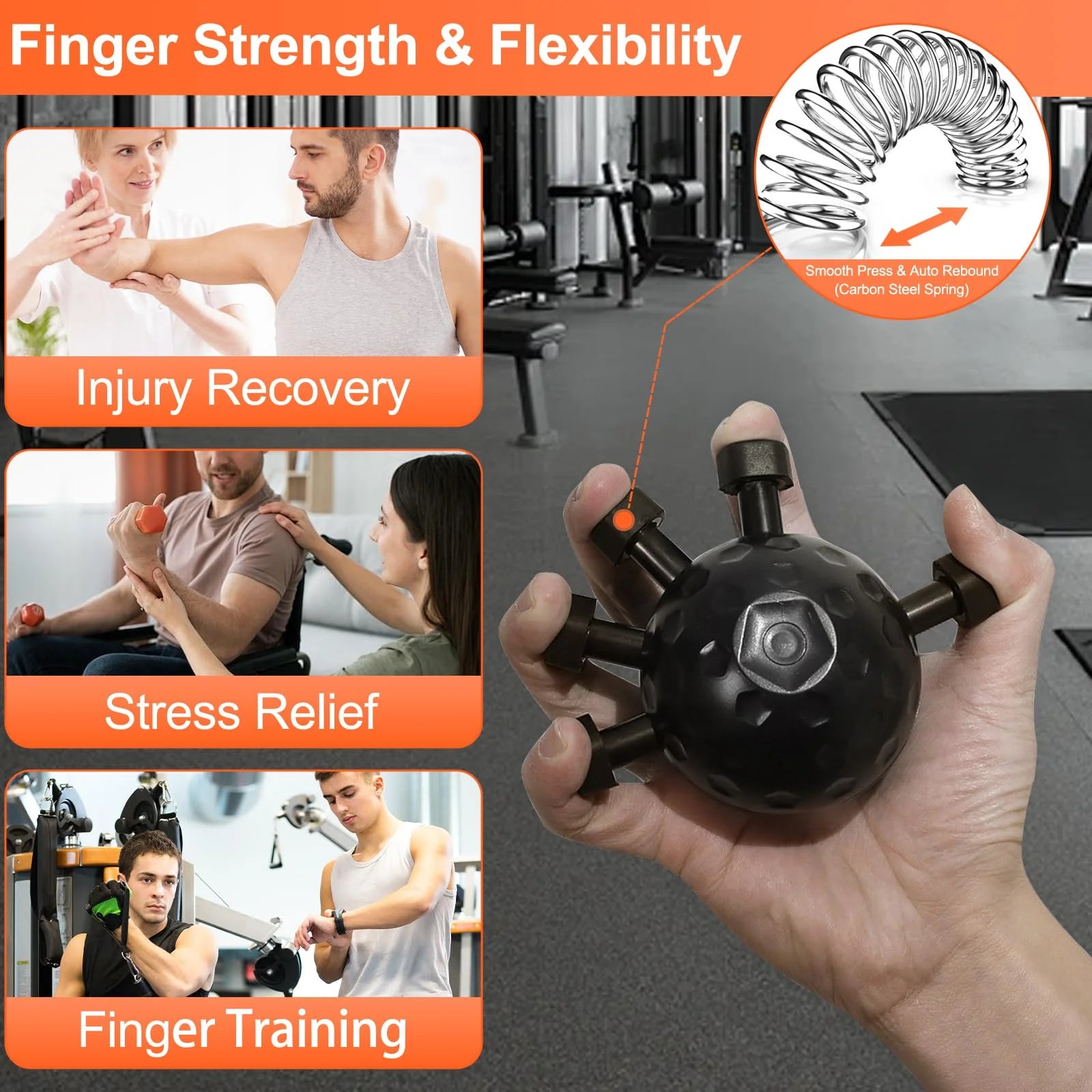 Finger Grip Strengthener, 2025 Upgrade Hand Gripper Strengthener, New Hand Grip Strengthener Finger Exerciser Gripper Tool, Sili