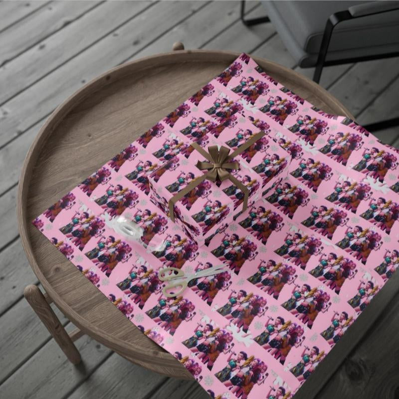 Kpop Demon Hunters Christmas Wrapping Paper, Saja Boys Huntrix Christmas Gift Wrap Papers for Holiday Celebrations, Xmas Wrapping Paper