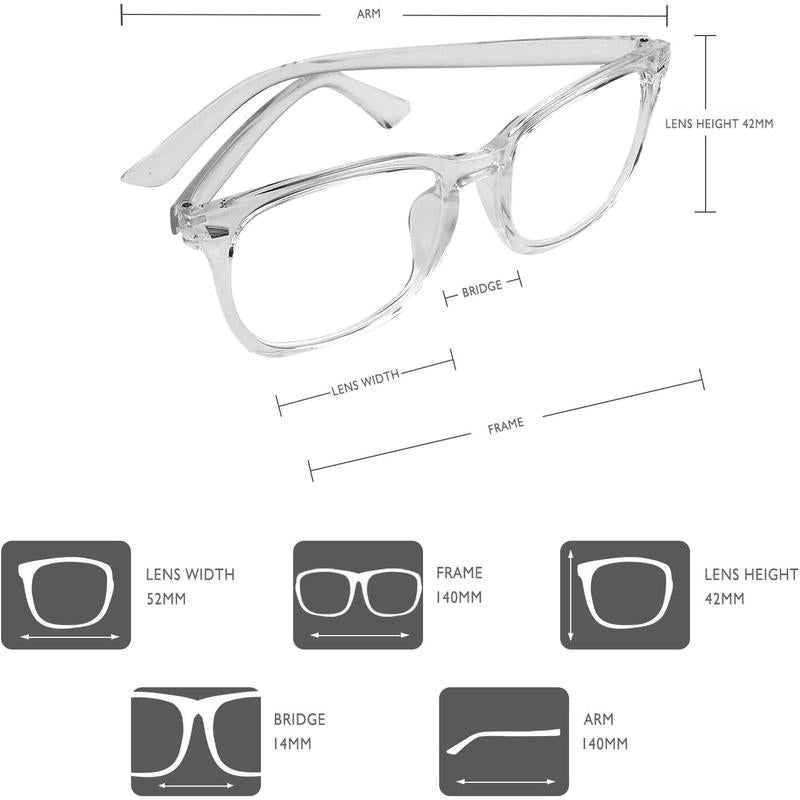 2-Pack Blue Light Blocking Glasses for Men and Women - Computer Eye Protection