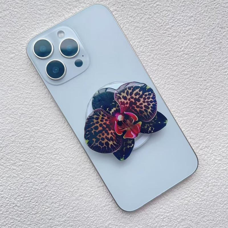 Orchid Acrylic Drop Glue Mobile Phone Holder Desktop Folding Portable Orchid Mobile Phone Grip HN124