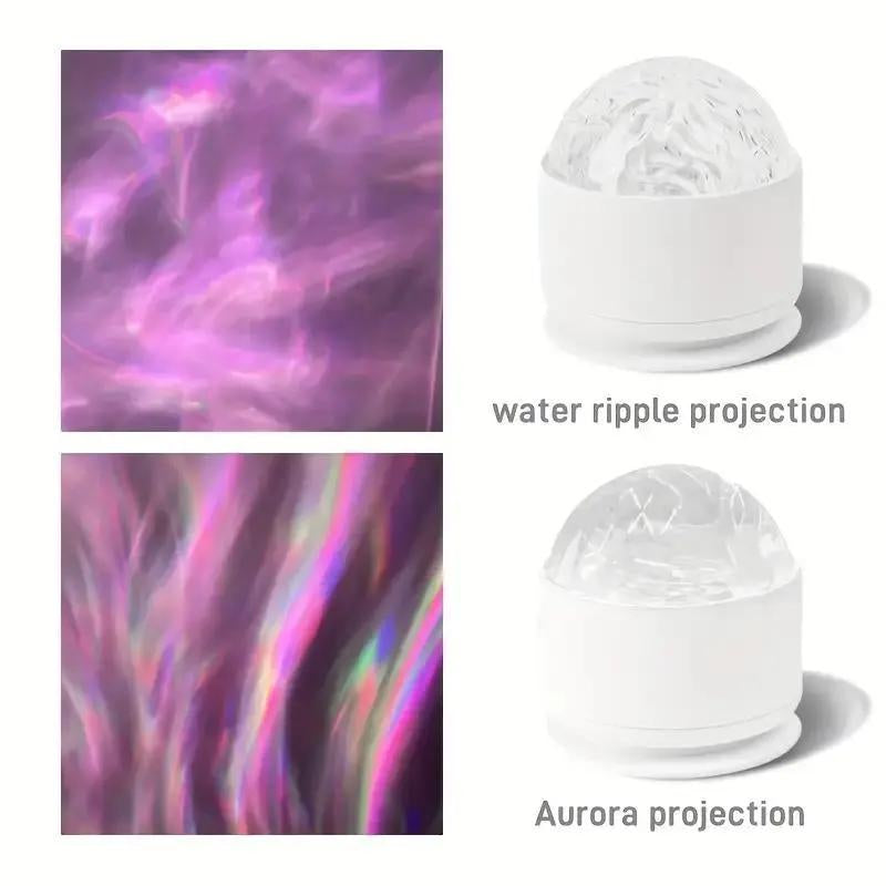 2 Scene -Ocean Wave & 3D Water Rippleprojector Light-16-Color round Lamp Withcontrol, Relaxation & Romantic Night Ambience Tiktokshopblackfriday