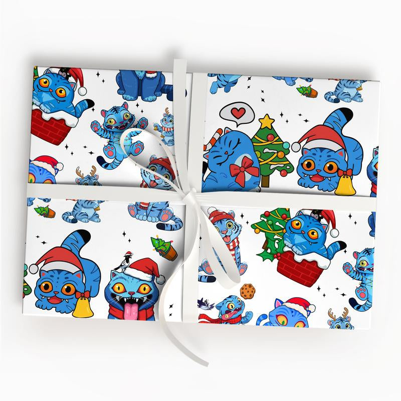 Kpop Demon Hunters Christmas Wrapping Paper, Saja Boys Huntrix Christmas Gift Wrap Papers for Holiday Celebrations, Xmas Wrapping Paper